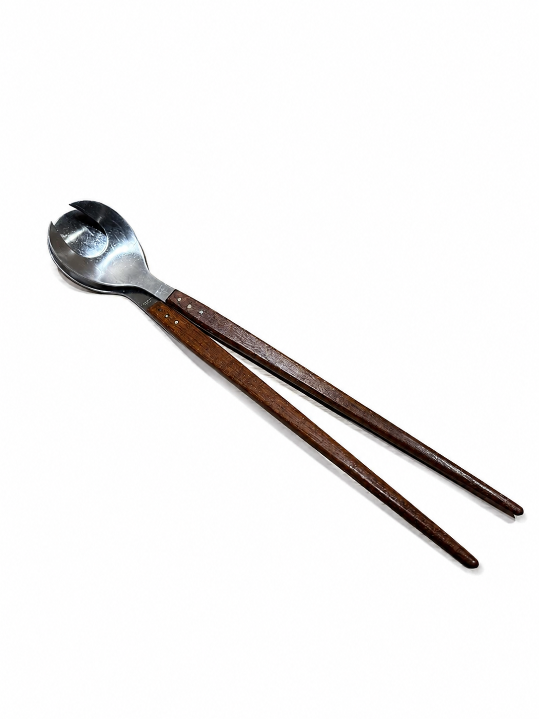 Elegant salad servers in Mid-Century Modern design