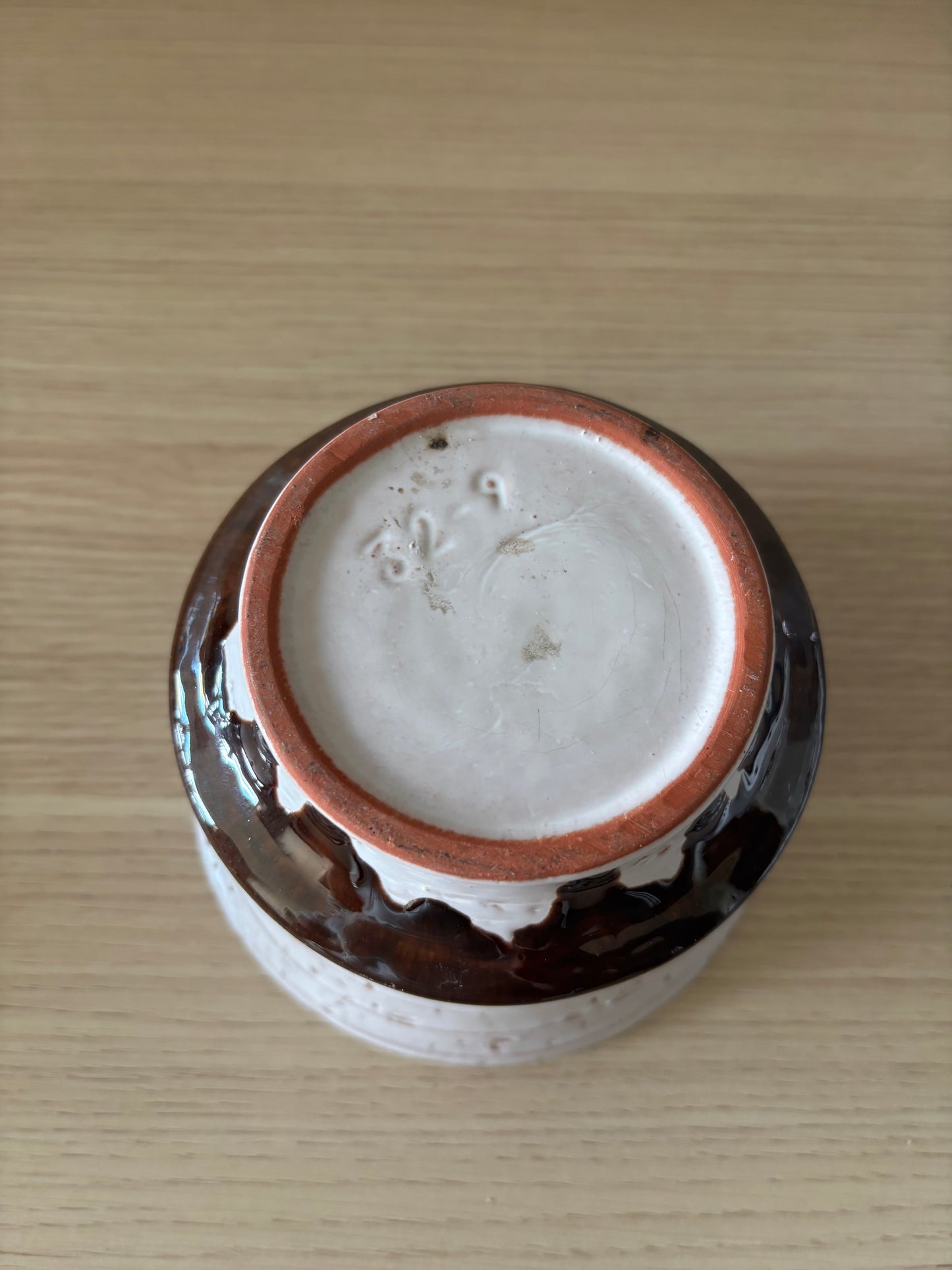 Retro Steninge blomkruka lergods rosa/brun