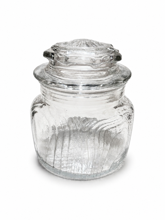 Dekorativ glasburk i klassisk vintage-stil