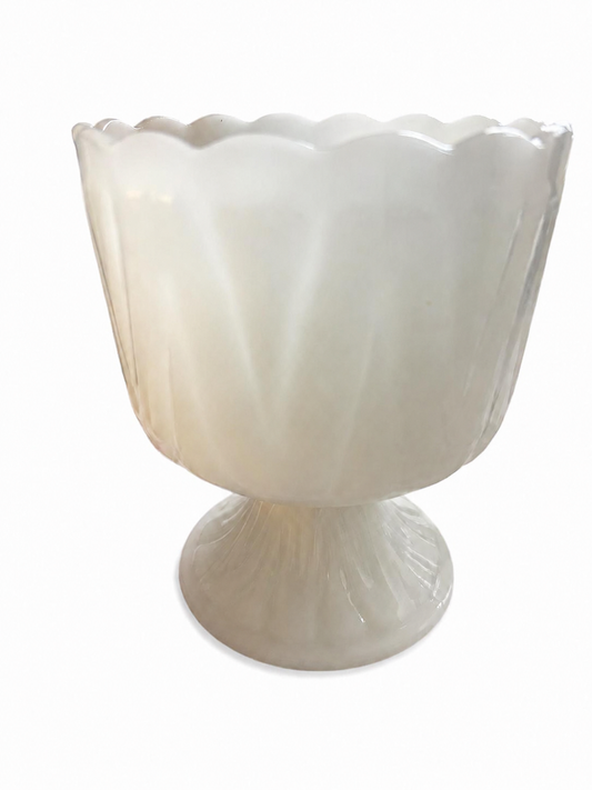 Vintage Blomkruka/Ytterfoder/Skål Opalglas(Mjölkglas)
