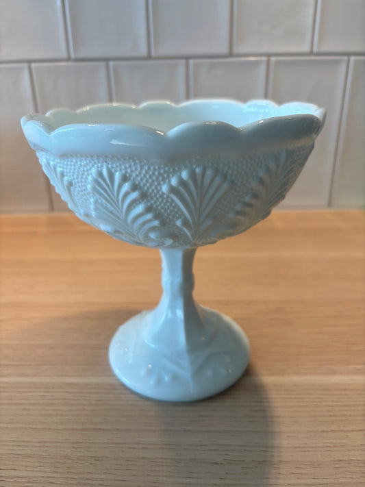 Fruktskål på fot i glas – Palemkamönster
